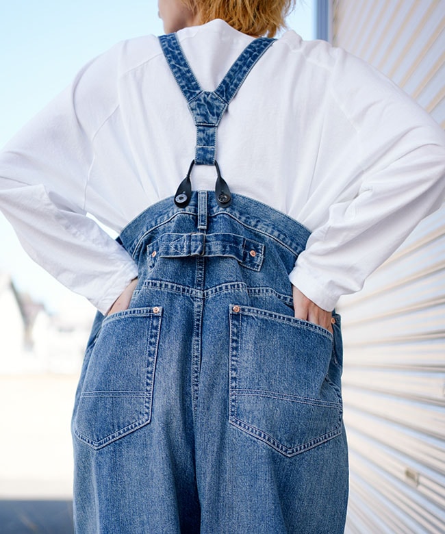 Rhodolirion(ロドリリオン) 5Pockets Suspender Pant - Denim 5