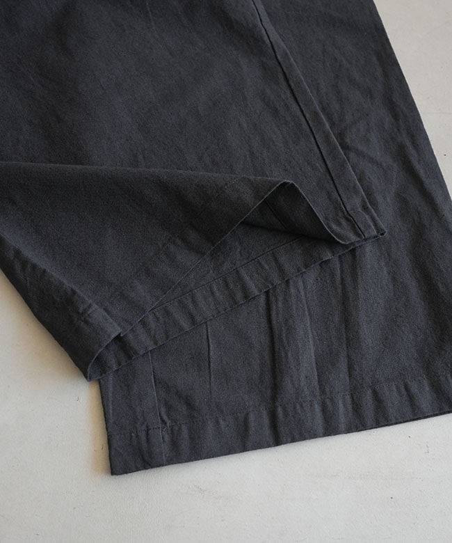 blue willow グレーオールインワン blue willow｜コットンリネン太番手サロペット オールインワン