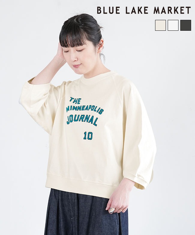BLUE LAKE MARKET(ブルーレイクマーケット) ラグランプリントTシャツ BLUE LAKE MARKET(ブルーレイクマーケット) ラグランプリントTシャツ