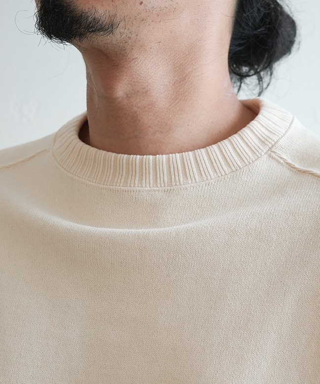 トップス HARD TWIST COTTON BORDER BOAT NECK L/S LUSTER PLAITING BOAT-NECK L/S TEE – COVERCHORD