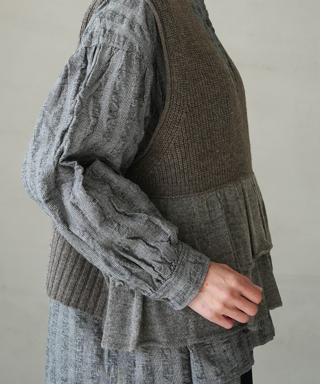 SALE 30%OFF】tumugu(ツムグ) メリノウール×アルパカ 2wayベスト