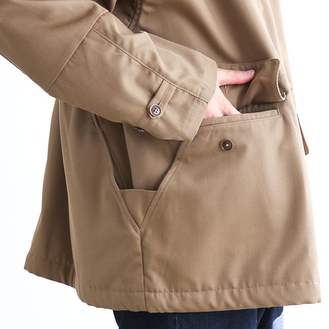 SALE 50%OFF】Caledoor(カレドアー) Wool Kersey Hooded Smock ウール