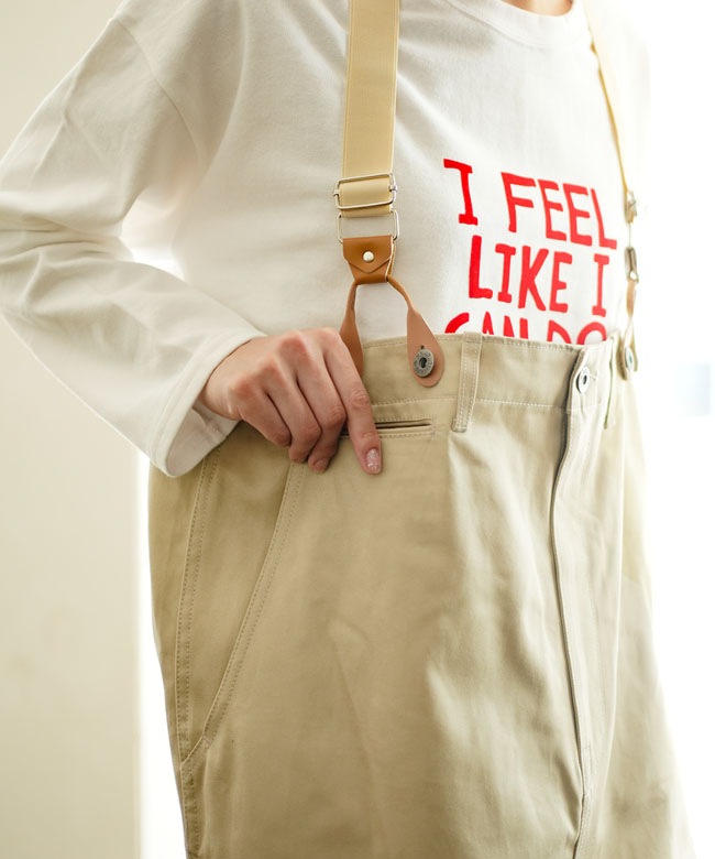 LVC 加工 1920 20s 復刻 チノ サスペンダーパンツ W30 ベージュ Rhodolirion(ロドリリオン) Suspender Pant - Chino Cloth