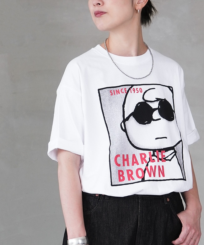 JT253C02]JOHNBULL(ジョンブル)PEANUTS CHARLIE BROWN Tシャツ