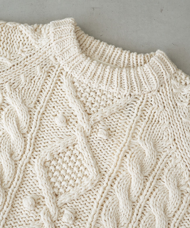25AMSNI13]THE SHINZONE(ザ シンゾーン)ARAN CABLE KNIT PULLOVER