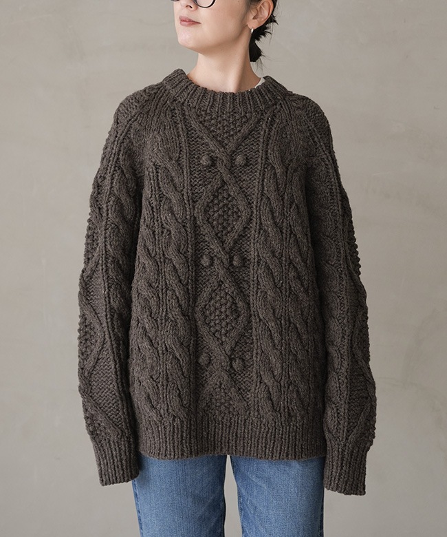 25AMSNI13]THE SHINZONE(ザ シンゾーン)ARAN CABLE KNIT PULLOVER