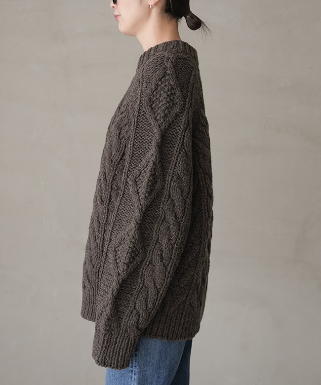 25AMSNI13]THE SHINZONE(ザ シンゾーン)ARAN CABLE KNIT PULLOVER