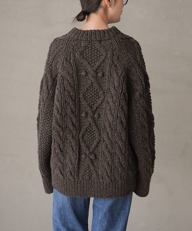 25AMSNI13]THE SHINZONE(ザ シンゾーン)ARAN CABLE KNIT PULLOVER