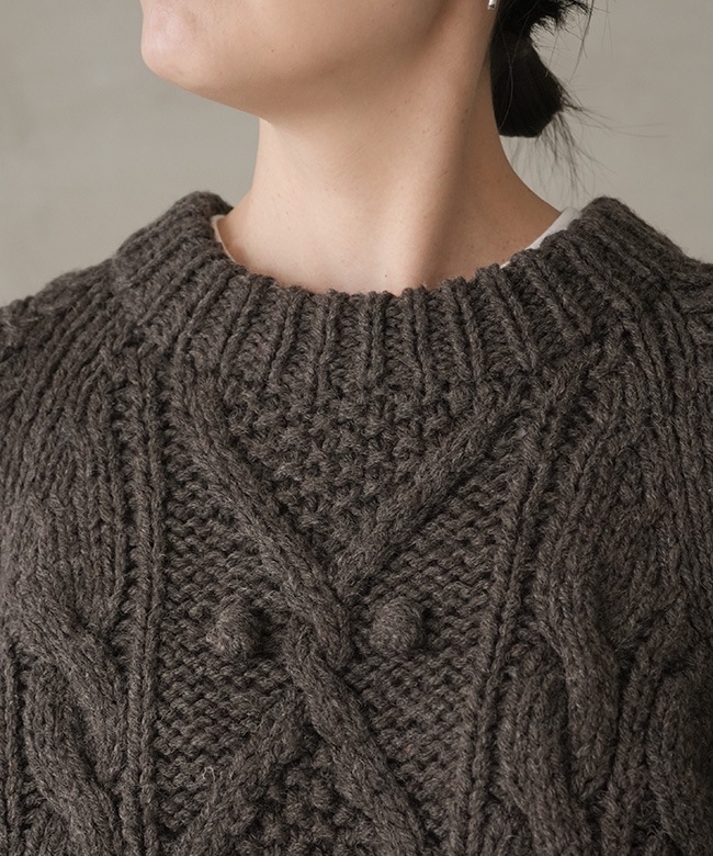 25AMSNI13]THE SHINZONE(ザ シンゾーン)ARAN CABLE KNIT PULLOVER
