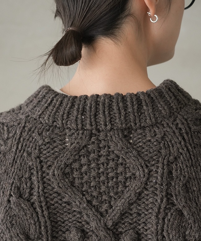 25AMSNI13]THE SHINZONE(ザ シンゾーン)ARAN CABLE KNIT PULLOVER