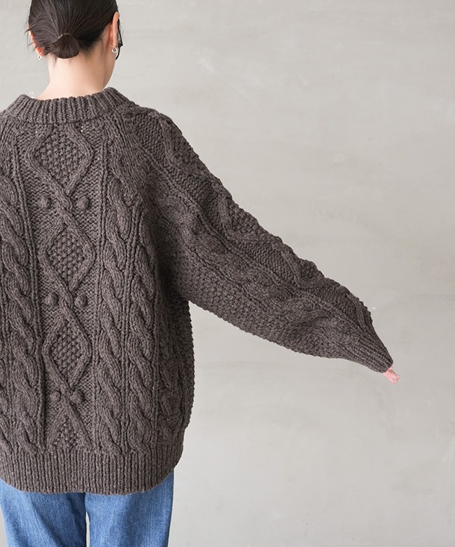 25AMSNI13]THE SHINZONE(ザ シンゾーン)ARAN CABLE KNIT PULLOVER