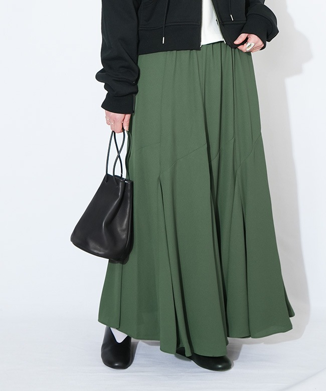 SALE 20%OFF】[LER-2544B]Praia(プライア) 切替えとろみマーメイド