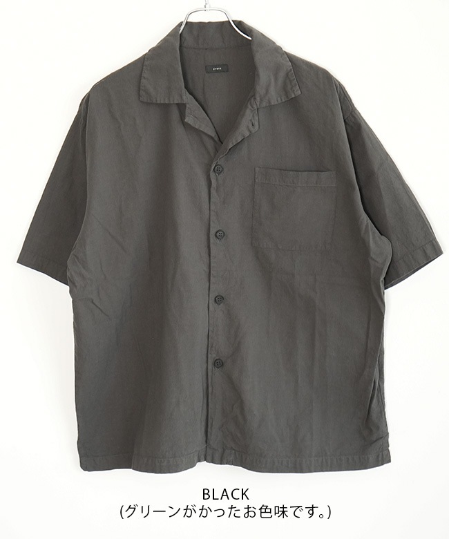 alvana(アルヴァナ/アルバナ) UNEVEN OPEN COLLAR S/S SHIRTS アン