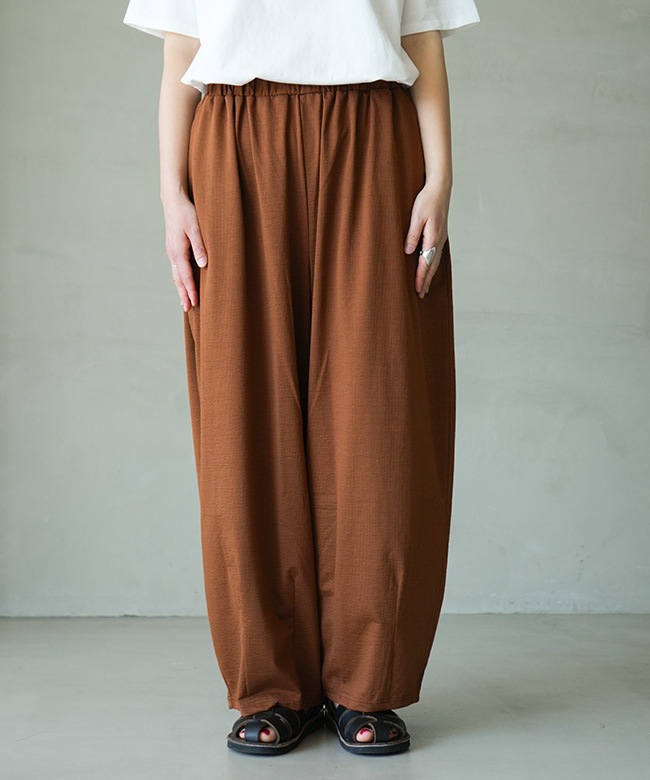HARVESTY バーベスティ　綿麻スカーチョ、キュロット、イージーパンツ HARVESTY(ハーベスティ)STRIPES JERSEY EASY CIRCUS PANTS 綿麻