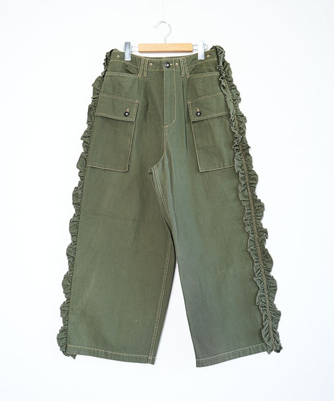 RhodolirioN（ロドリリオン）　ダブルニーパンツ Rhodolirion(ロドリリオン) Utility Pant - Herringbone