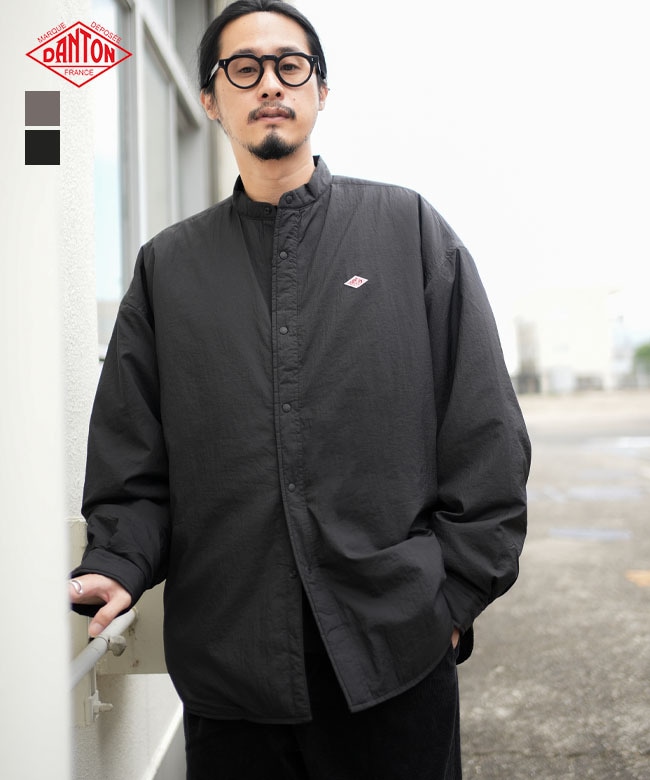 ダントン　インサレーション　ジャケット(チャコールグレー) ◇DANTON(ダントン) Men's Insulation Nylon Shirt Jacket メンズ