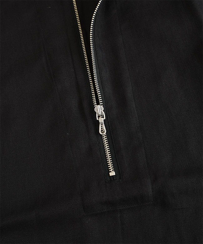 SALE 30%OFF】ULTERIOR(アルテリア) RAYON LINEN TWILL HALF-ZIP SHIRT