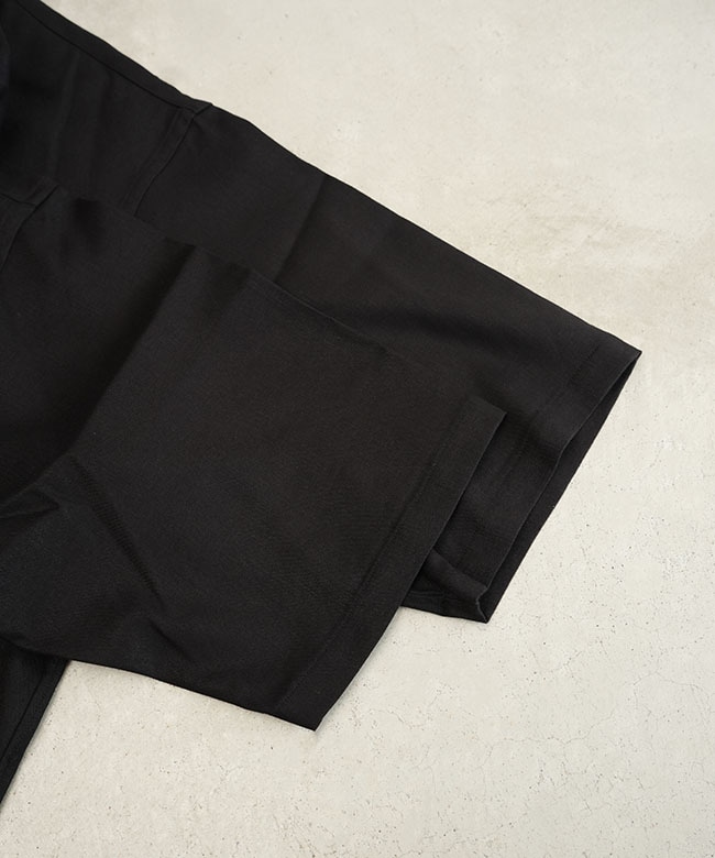SALE 30%OFF】ULTERIOR(アルテリア) RAYON LINEN TWILL HALF-ZIP SHIRT