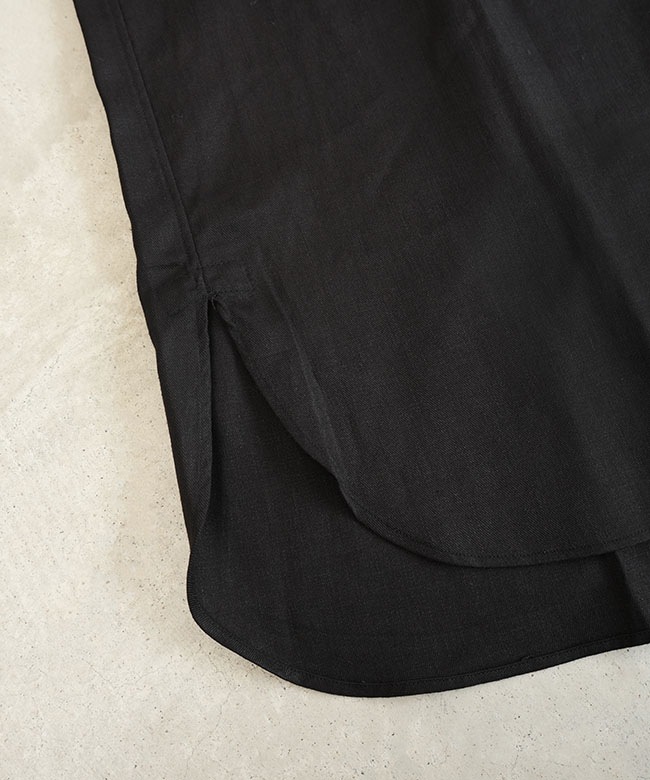 SALE 30%OFF】ULTERIOR(アルテリア) RAYON LINEN TWILL HALF-ZIP SHIRT
