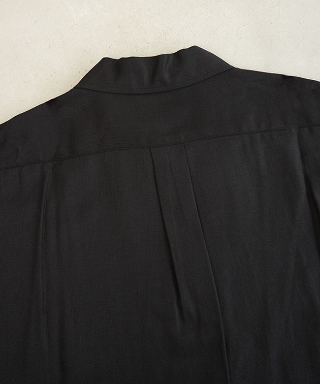 SALE 30%OFF】ULTERIOR(アルテリア) RAYON LINEN TWILL HALF-ZIP SHIRT