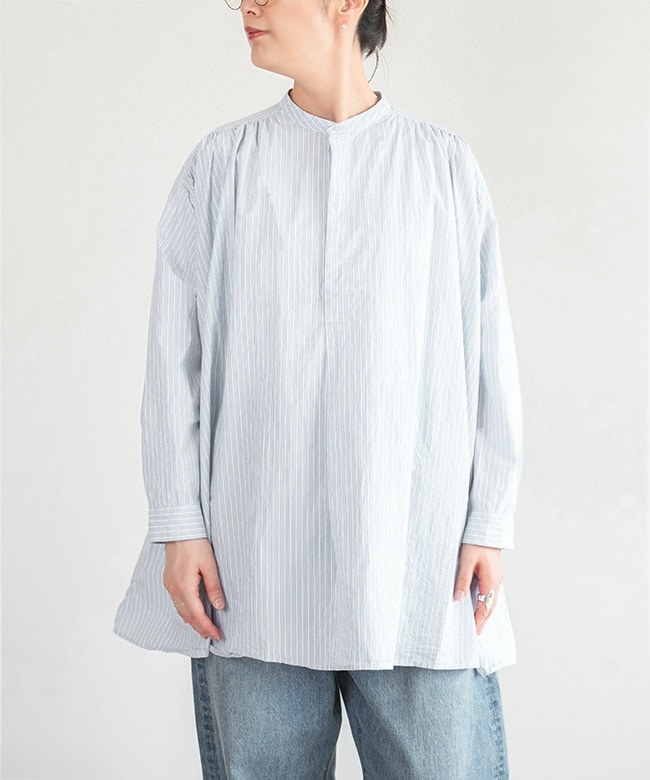 ST-190]Veritecoeur(ヴェリテクール) プルオーバーシャツ ストライプ