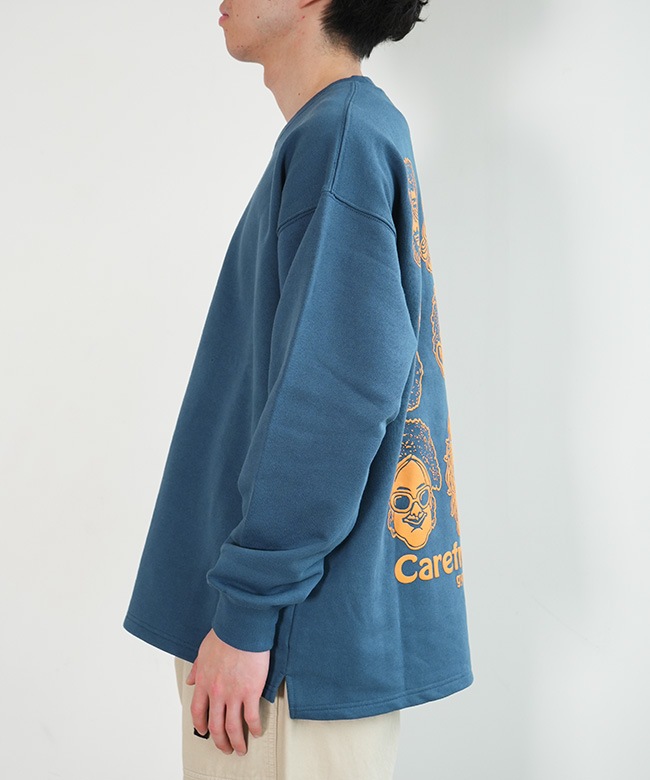 gym master(ジムマスター) 10.3oz carefree smile スウェットビッグTEE