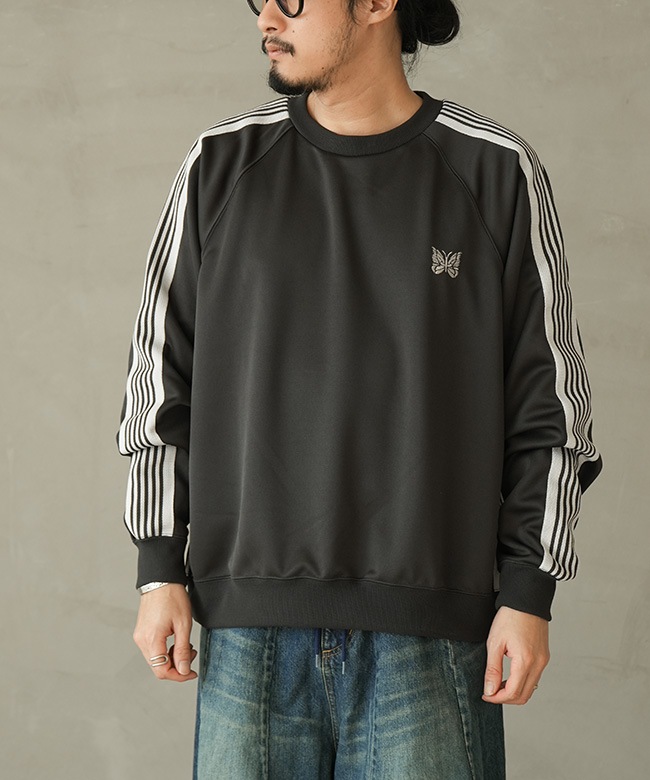SX405]NEEDLES(ニードルズ) Track Crew Neck Shirt - Poly Smooth