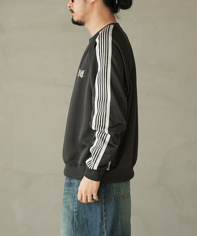 SX405]NEEDLES(ニードルズ) Track Crew Neck Shirt - Poly Smooth