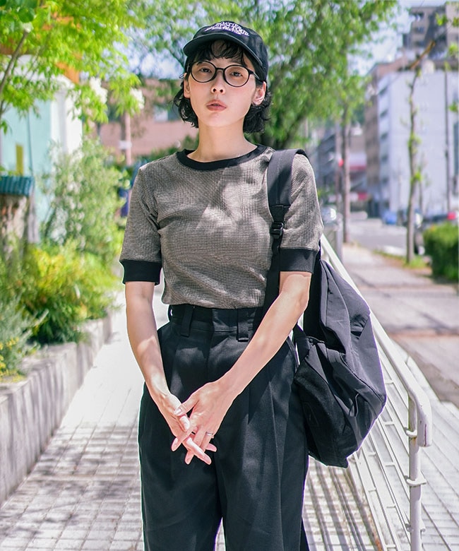 JOHNBULL(ジョンブル)ランダムテレコTシャツ 半袖 トップス カットソー