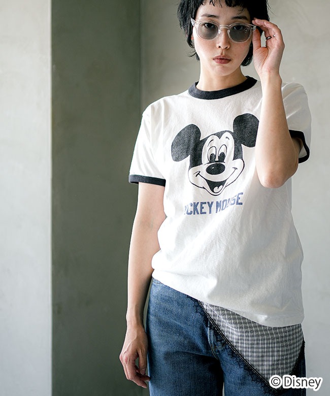 JOHNBULL(ジョンブル) / MICKEY MOUSE / RINGER Tシャツ / ミッキー