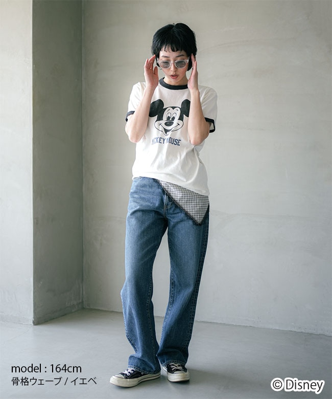 JOHNBULL(ジョンブル) / MICKEY MOUSE / RINGER Tシャツ / ミッキー