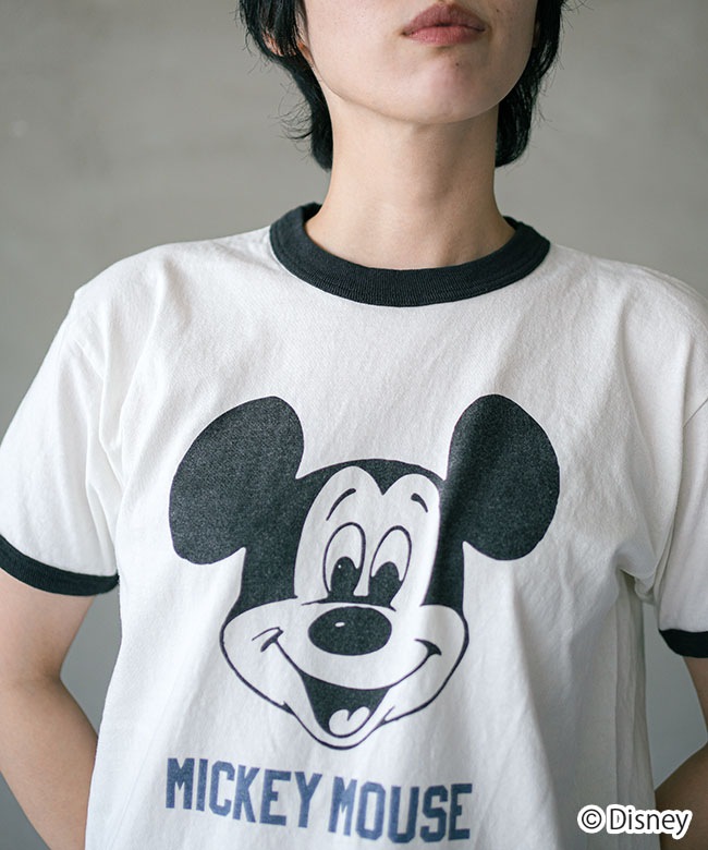 ミッキーマウス。ヴィンテージ。 JOHNBULL(ジョンブル) / MICKEY MOUSE / RINGER Tシャツ / ミッキー