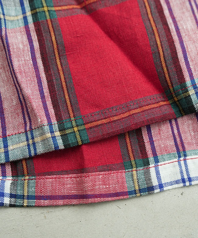 SALE 30%OFF】blue willow(ブルーウィロー) リネンタータンチェック