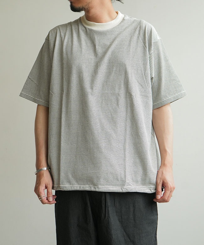 Healthknit(ヘルスニット) NARROW BORDER JERSEY S/S ナローボーダー