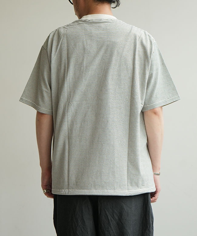 Healthknit(ヘルスニット) NARROW BORDER JERSEY S/S ナローボーダー