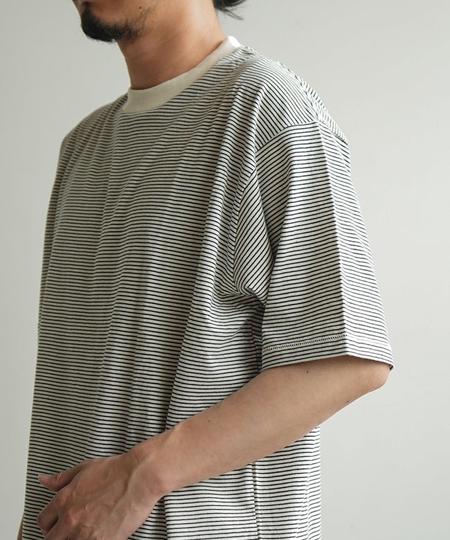Healthknit(ヘルスニット) NARROW BORDER JERSEY S/S ナローボーダー