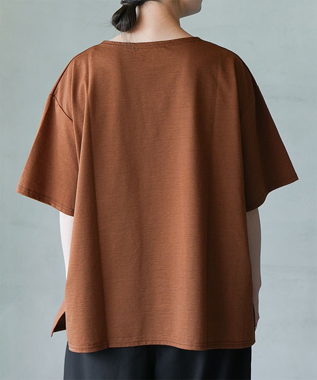 HARVESTY(ハーベスティ)STRIPES JERSEY S/S BOAT NECK TEE 綿麻