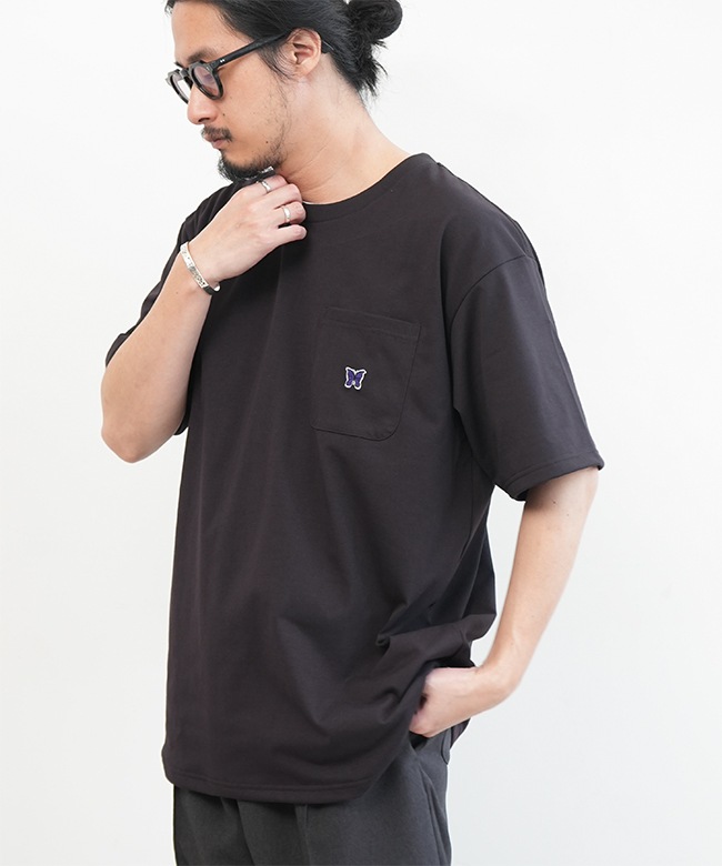 NEEDLES｜ (S/S Crew Neck Tee Poly Jersey - Black (QV362) QV362]NEEDLES(ニードルズ)S/S Crew Neck Tee - Poly Jersey T