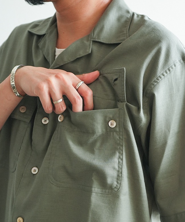 SALE 30%OFF】ULTERIOR(アルテリア)SILKY SOFT TWILL O/C SHIRT