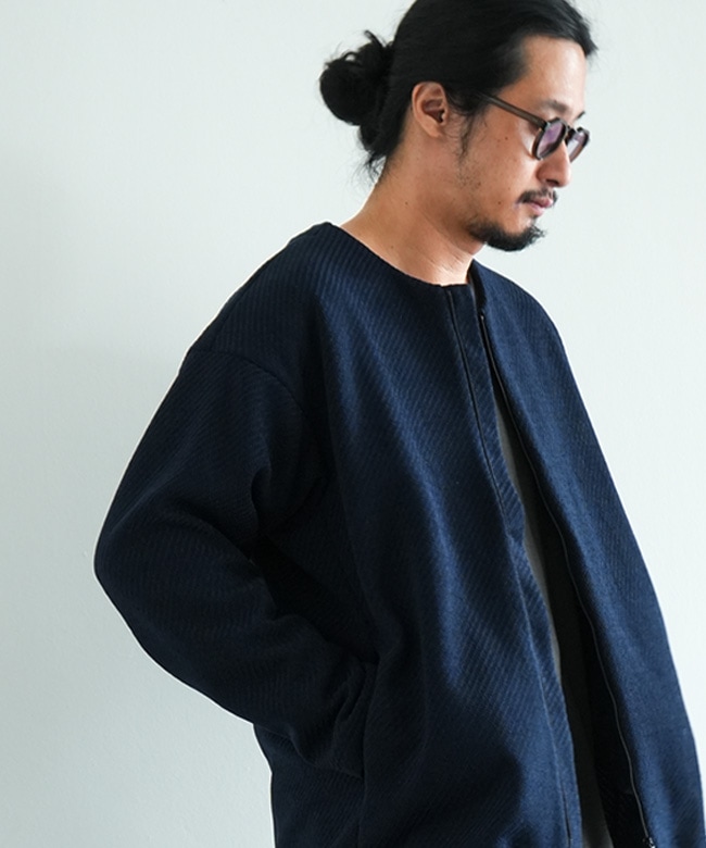 値下げCURLY カーリー/ニットチノ ブルゾン/ブラック/新品/サイズ1/ SALE 30%OFF】Curly&Co.(カーリー) MOLLE YARN TWILL KNIT BLOUSON