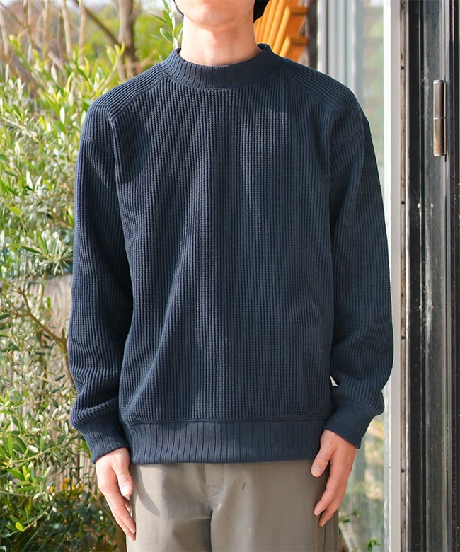 JM7607]Jackman(ジャックマン) Waffle Midneck ワッフルミッドネック