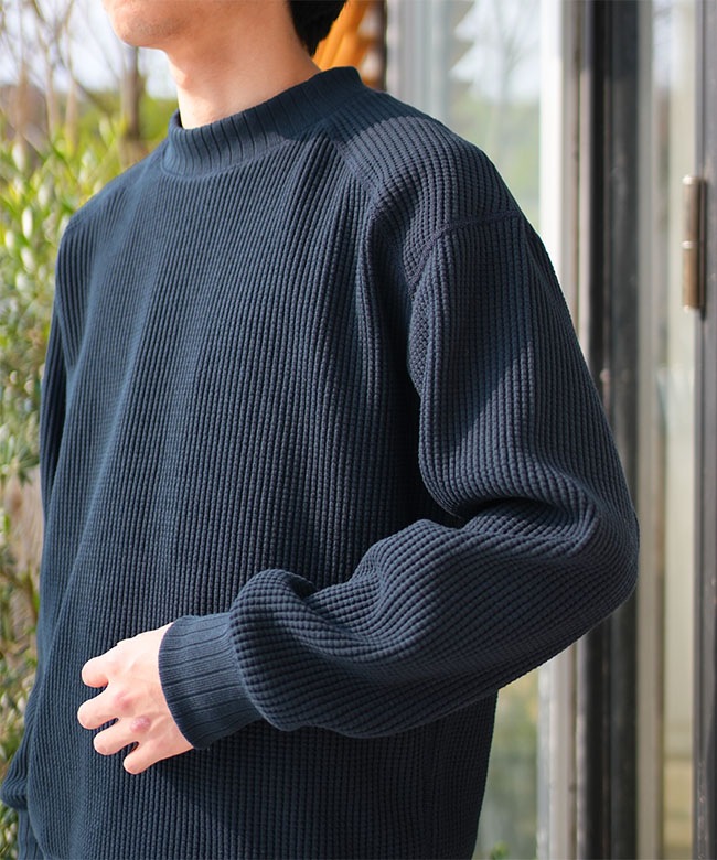JM7607]Jackman(ジャックマン) Waffle Midneck ワッフルミッドネック