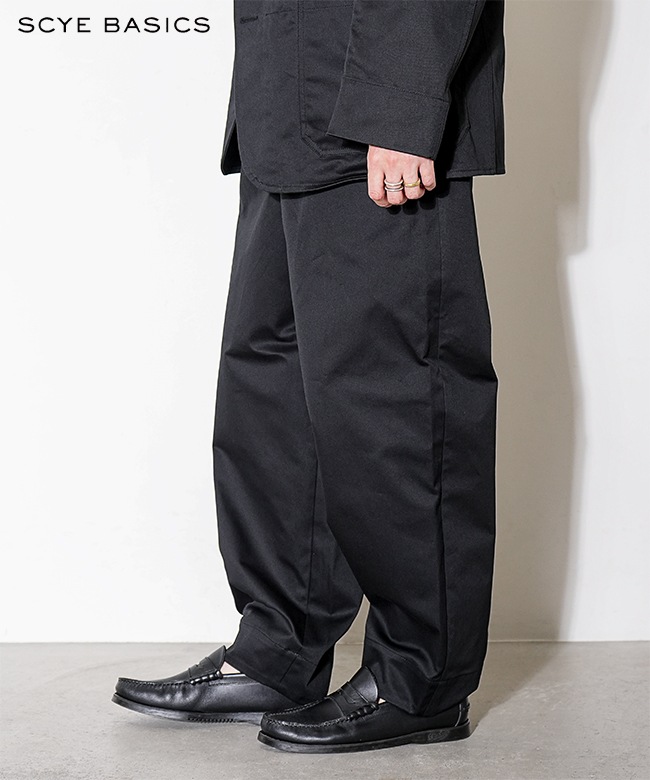 Scye BASICS San Joaquin Trousers 38 未使用 5724-81523]SCYE BASICS(サイベーシックス) San Joaquin Cotton