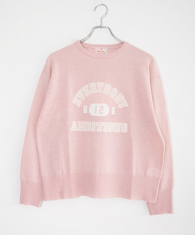 551116]mao made(マオメイド) カシミヤブレンド カレッジロゴ