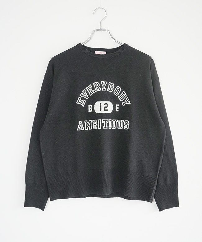 551116]mao made(マオメイド) カシミヤブレンド カレッジロゴ