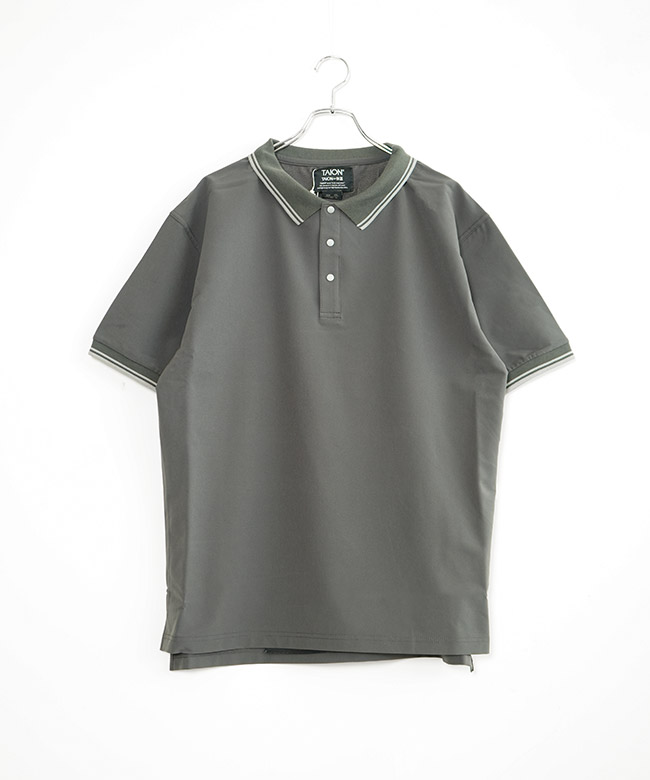 TAION(タイオン) NON DOWN BASIC HALF SLEEVE POLO SHIRT ノンダウン
