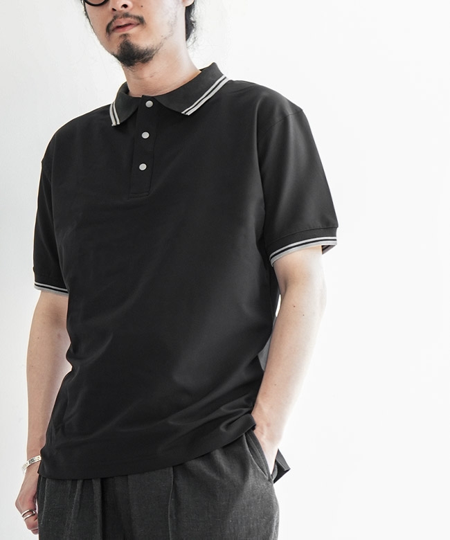 TAION(タイオン) NON DOWN BASIC HALF SLEEVE POLO SHIRT ノンダウン