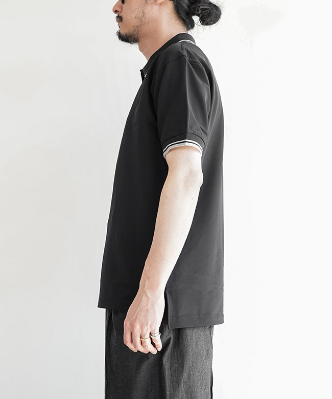 ◎TAION(タイオン) NON DOWN BASIC HALF SLEEVE POLO SHIRT ノンダウン
