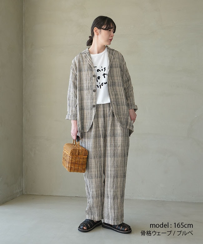 ICHI Antiquites(イチアンティークス) CHECK PANTS チェックパンツ