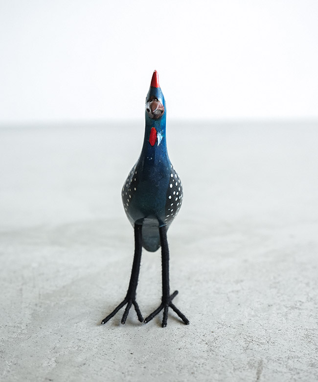 AFRICANSQUARE(アフリカンスクエアー) 木製鳥 脚付きミニ アフリカの鳥